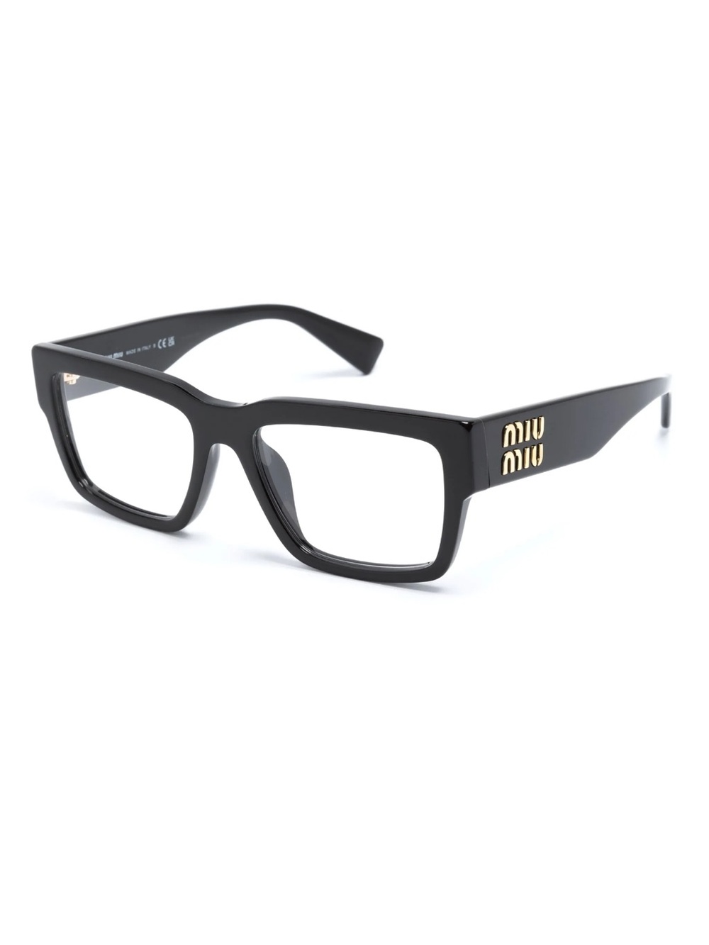 Miu Miu Black Rectangular Eyeglasses